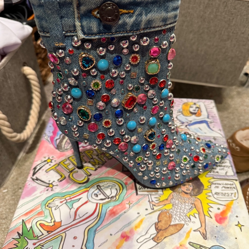 Jeffrey Campbell Blue Denim Boots size 9 NWT - Picture 10 of 10